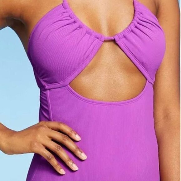 NWT Xhilaration Purple One Piece Swimsuit XL - Picture 7 of 12